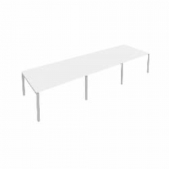 Переговорный стол 3 столешницы Metal System Б.ПРГ-3.3 Белый/Серый